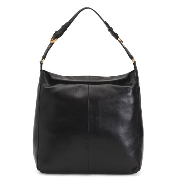VINCE CAMUTO Black Leather Jocea Hobo